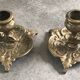 Pair of vintage brass table candlesticks