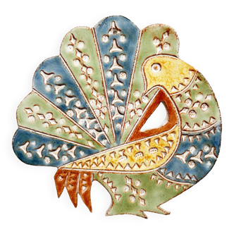Biot ceramic wall sculpture or centerpiece by Dominique Perot. France, 1970s