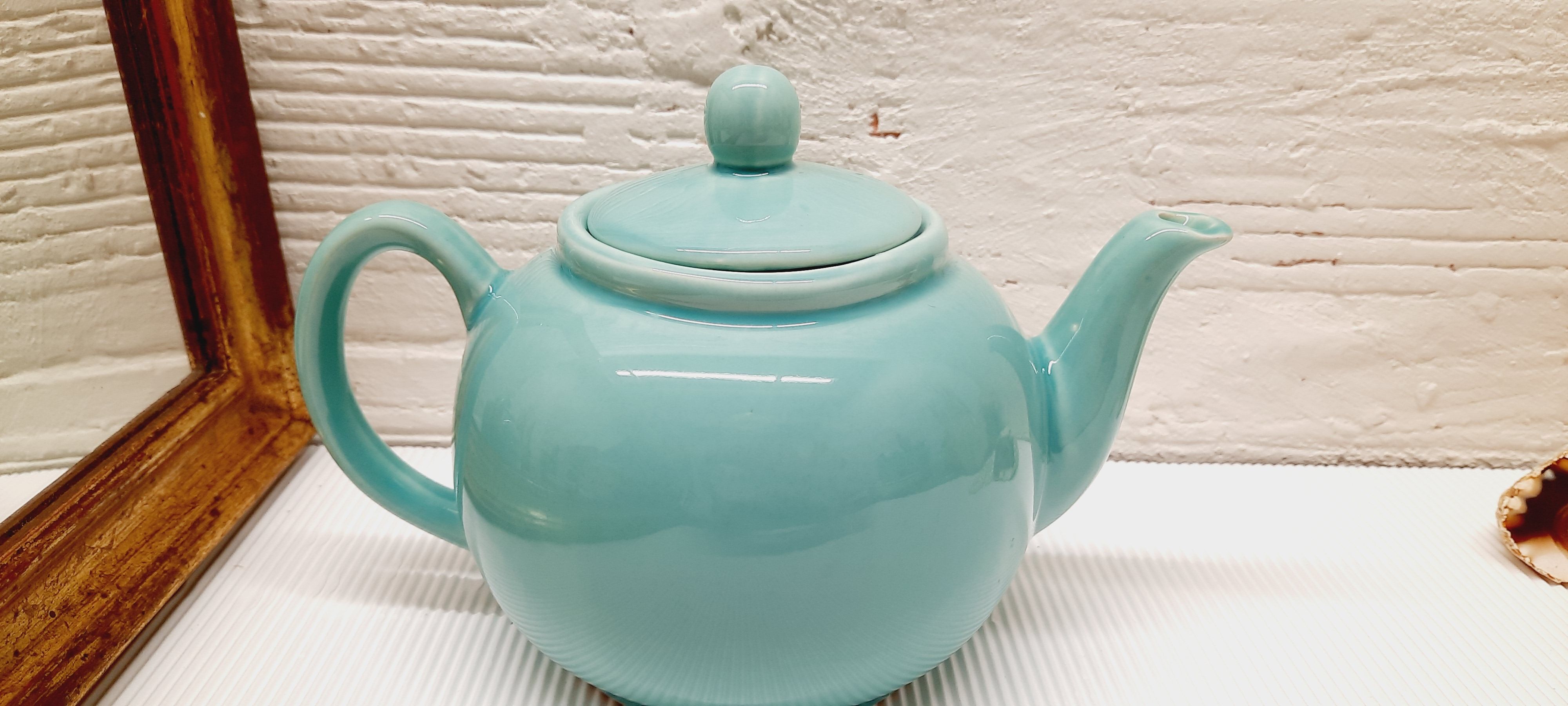 Celadon green teapot