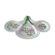 Flat, servant floral decorations in limoges porcelain