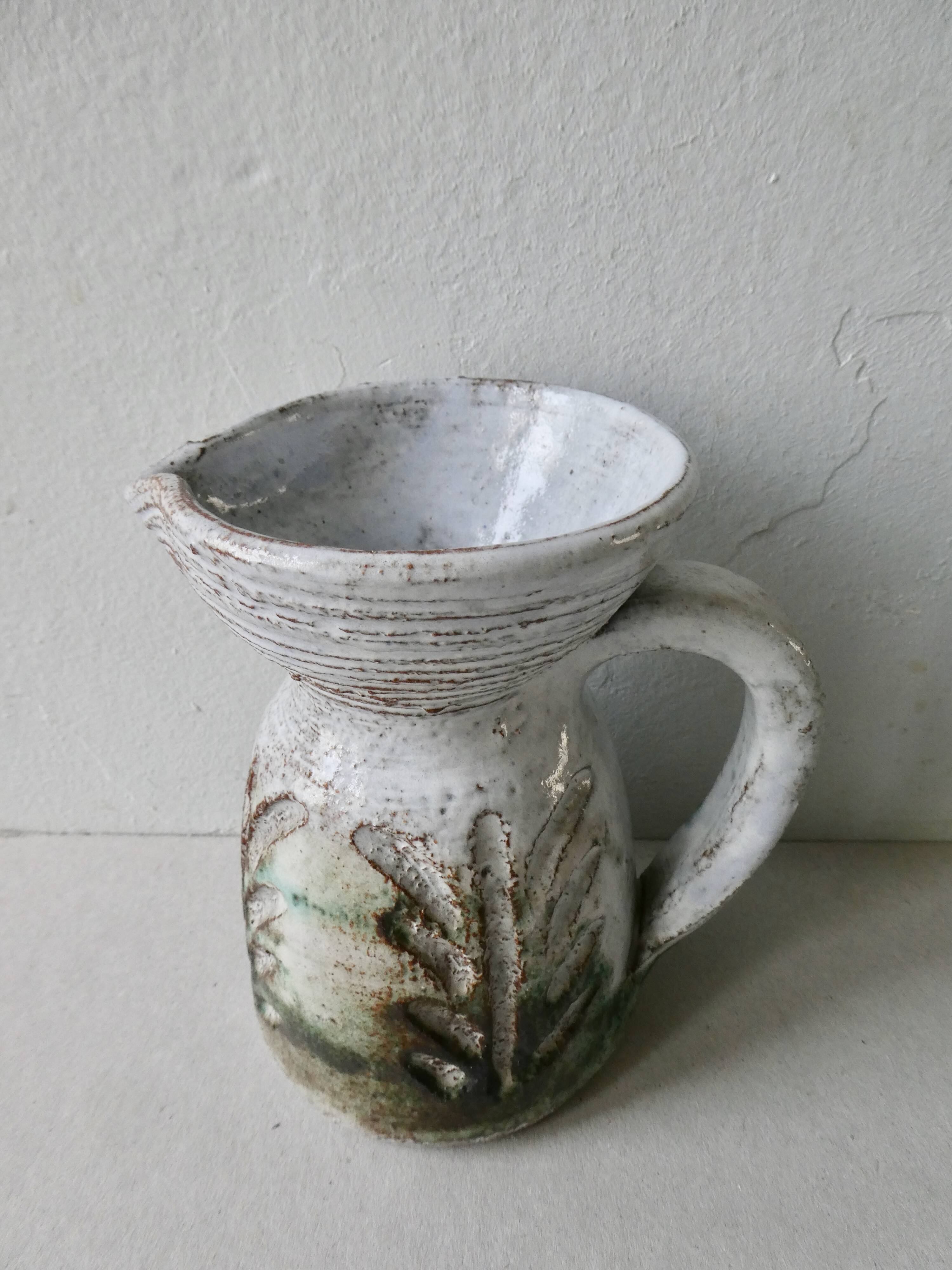 Albert Thiry ceramic pitcher, Vallauris, 1960s
