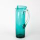 1960s Portuguese Turquoise Glass Jug