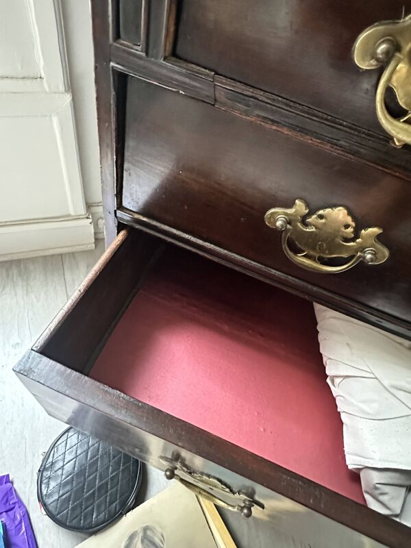 Secrétaire ancien en bois massif – Fin XIXe / début XXe