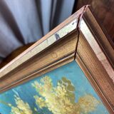 Painting on wood, mimosas, Belli