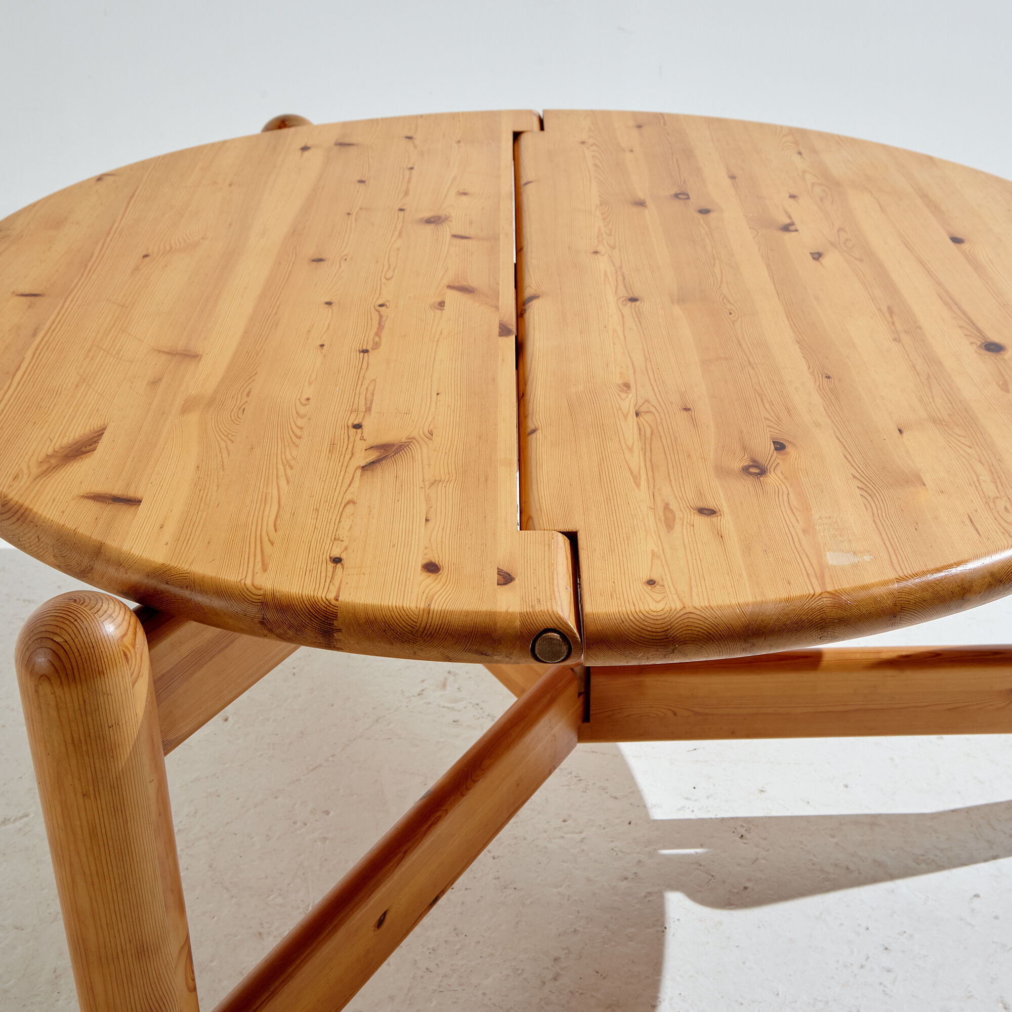 Pinewood dining set by rainer daumiller for hanex, set of 7