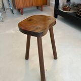 Varnished wooden stool