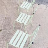 Four vintage metal chairs