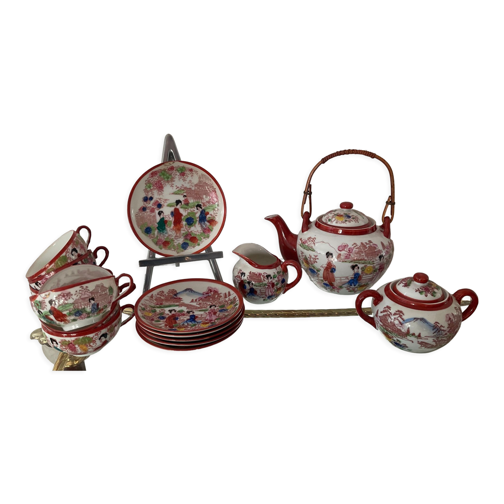 Old Japanese fine porcelain tea set