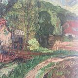 Country house landscape signed from 1963