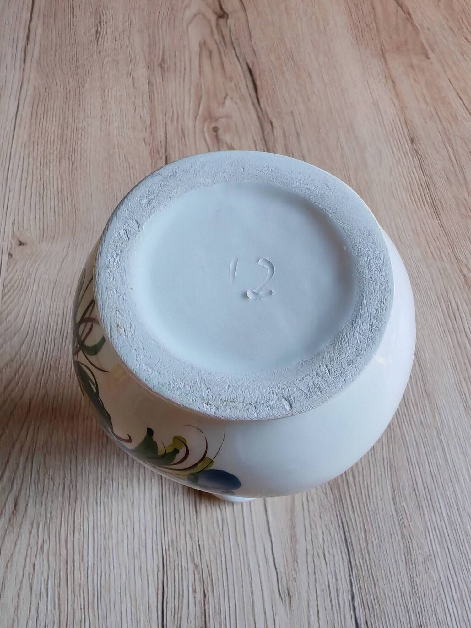 Vintage Ceramic Jug Hand-Painted Multicoloured Floral Decor, Ewer