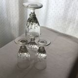 4 19th absinthe glasses