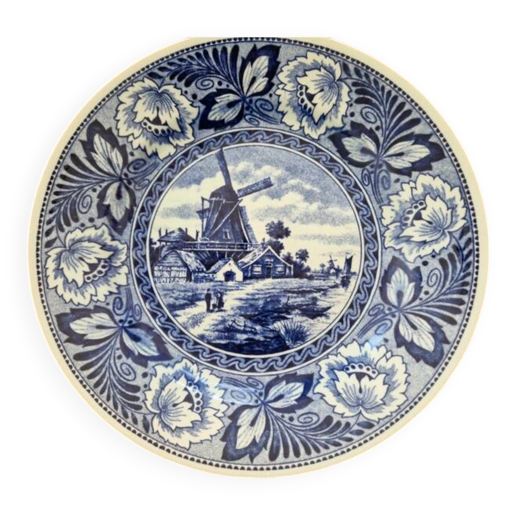 Delfts earthenware soup plate by Boch for Royal Sphinx