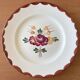 6 antique Longchamp earthenware dessert plates