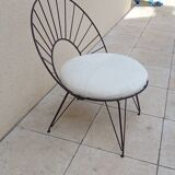 Fauteuil vintage danois fer forgé