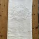 Drap ancien en lin, monogramme MR