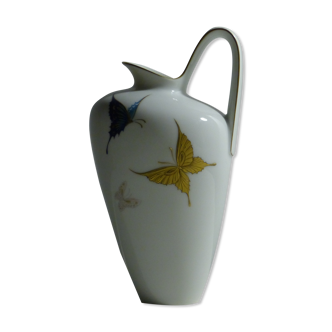 Heinrich/Selb vase,design by Schäfer,butterfly pattern,number 1214,1960