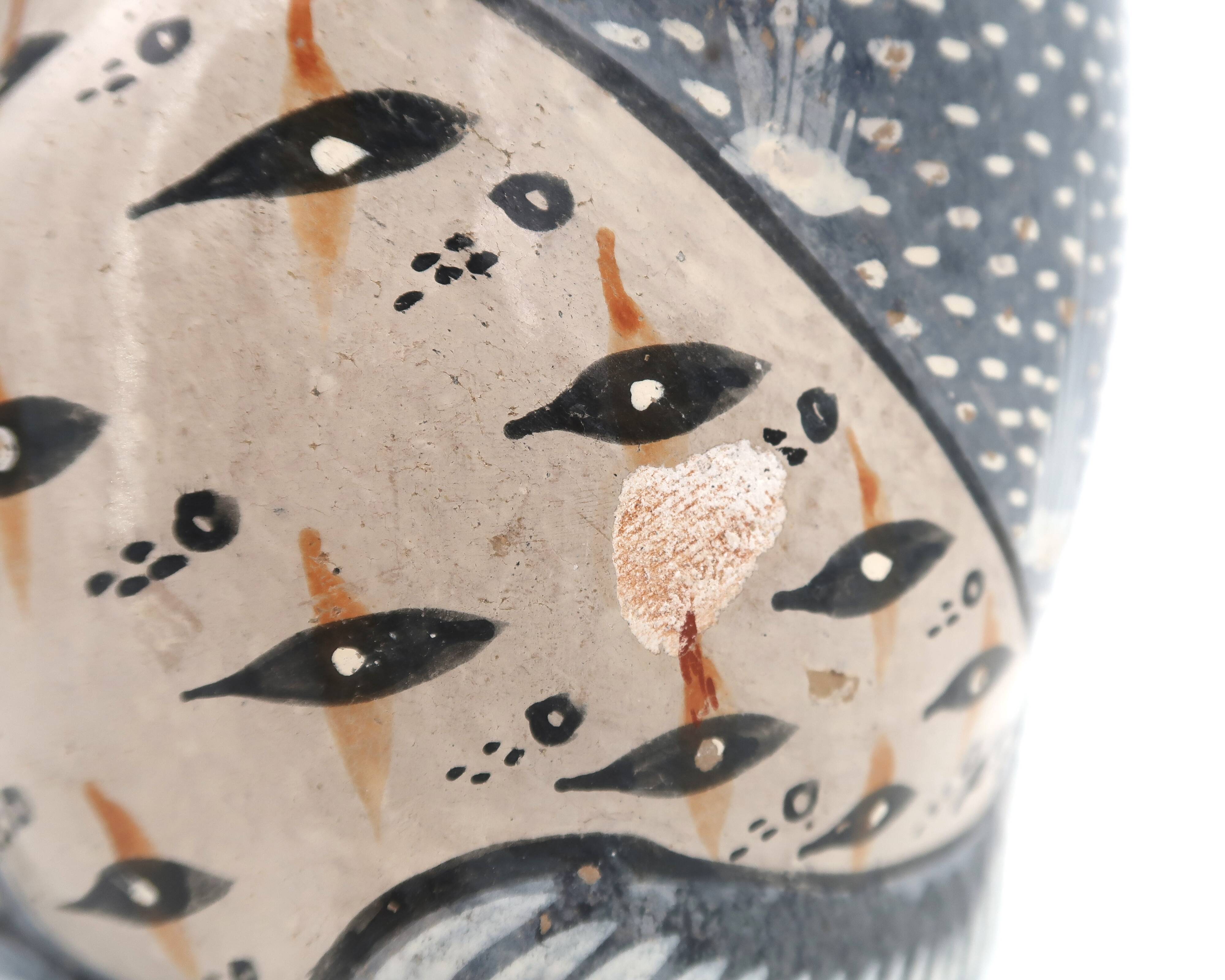Large Mexican ceramic folk cat, 1970s