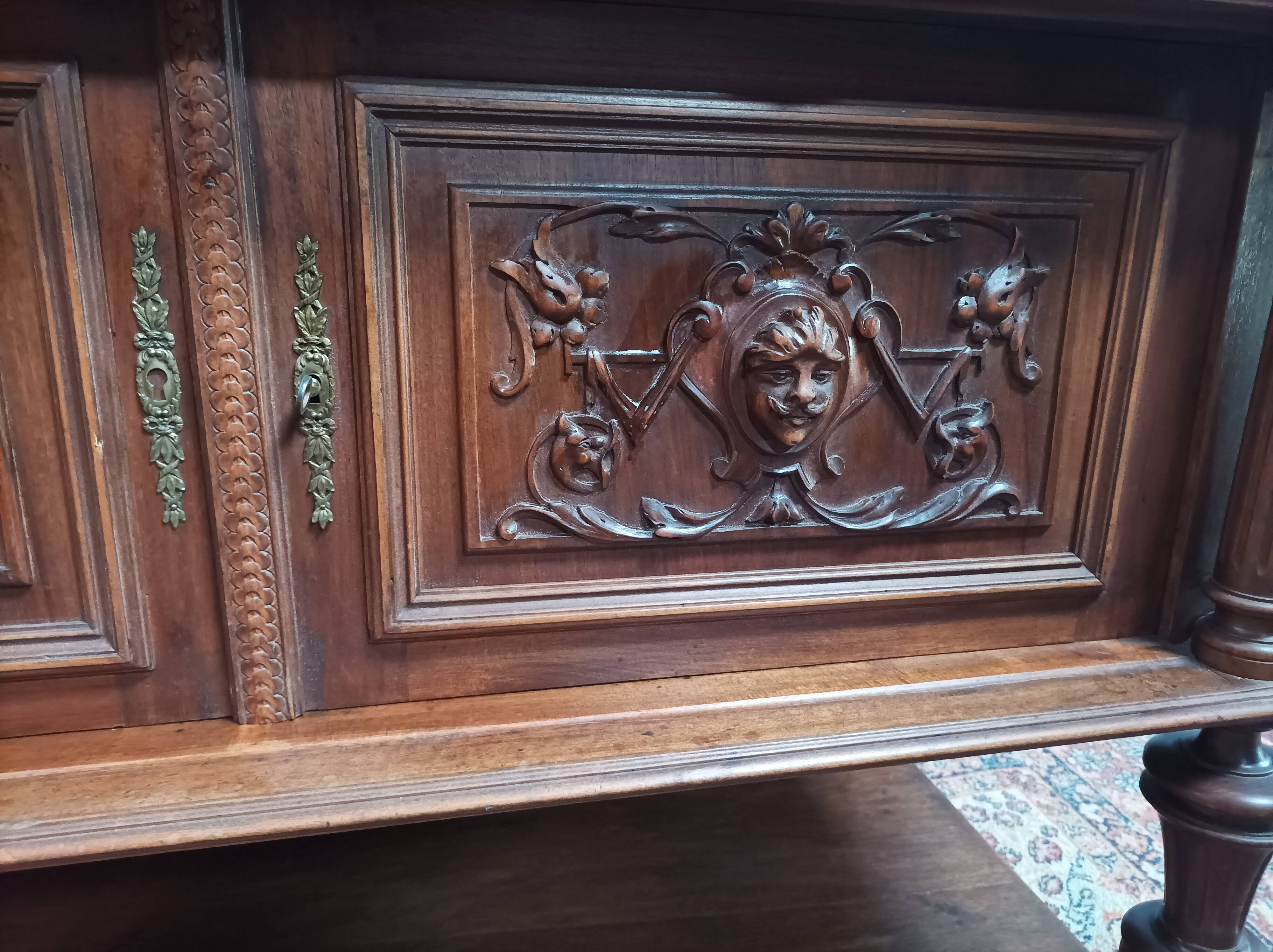 Renaissance walnut sideboard
