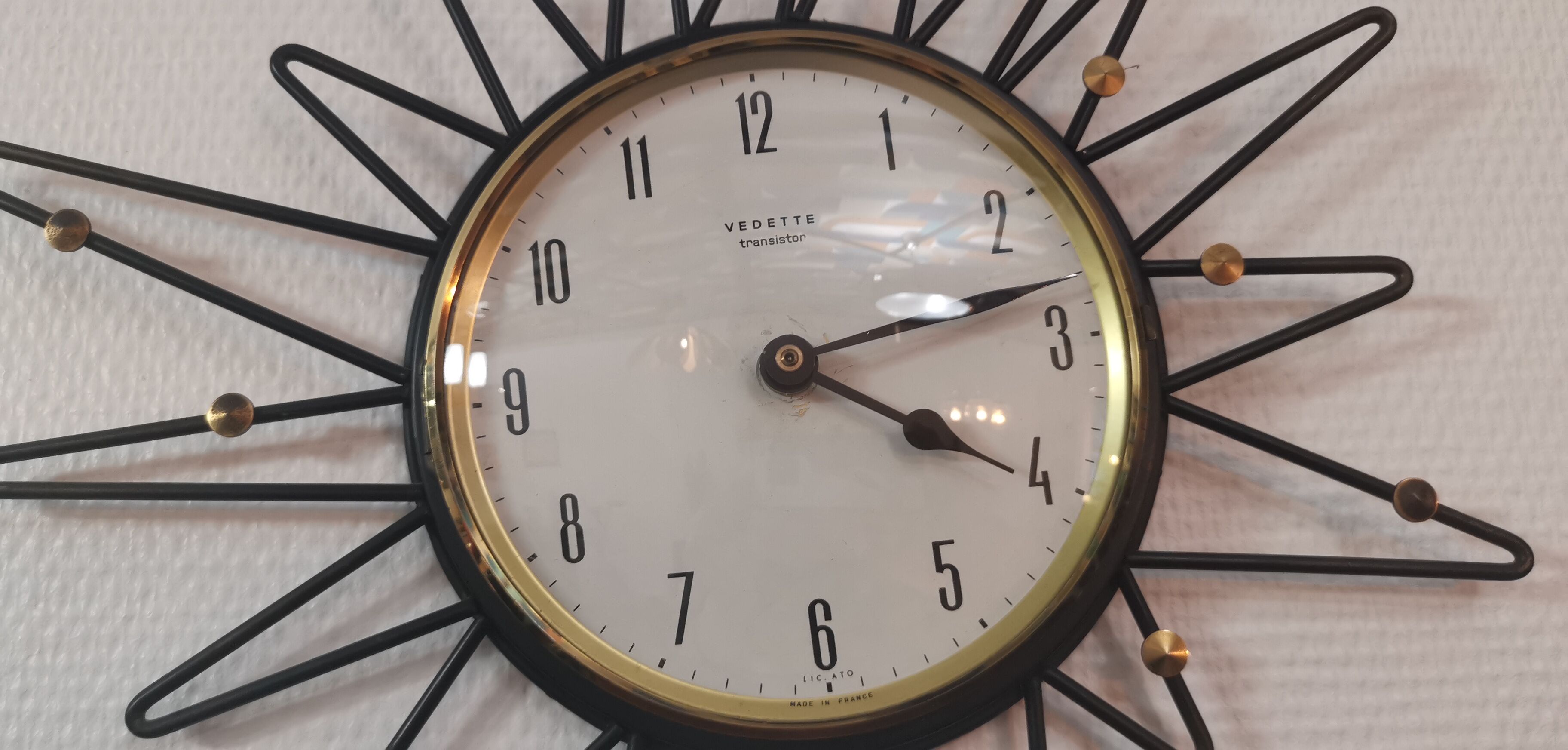 Vedette wall clock France 1950