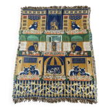 Vintage handmade cat rug