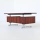 Danish floating writing desk in rosewood and chrome Denmark 1960