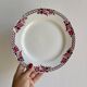 Set of 6 antique flat plates - Saint Amand Céranord