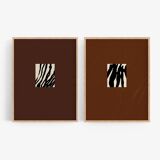 Pair of giclee prints, abstract wall art set of two, 50x70cm