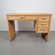 Vintage French Bamboo Rattan Desk with Drawers, 1970s