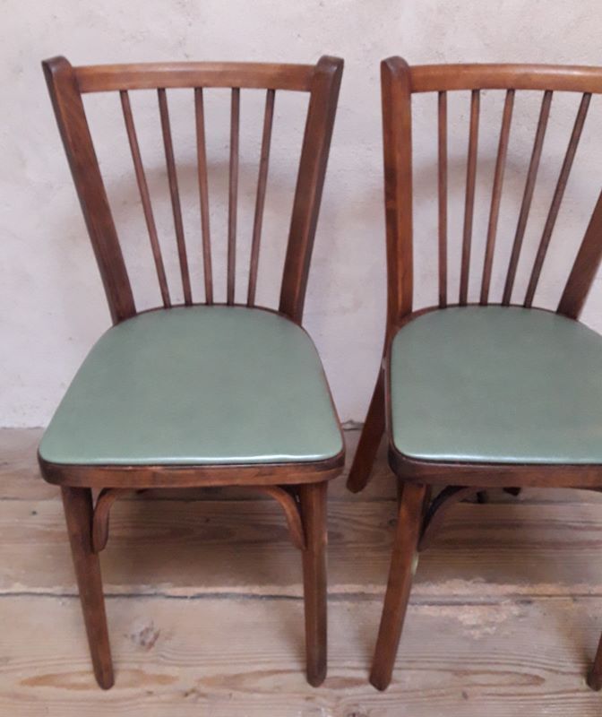Pair of Baumann bistro chairs n°12