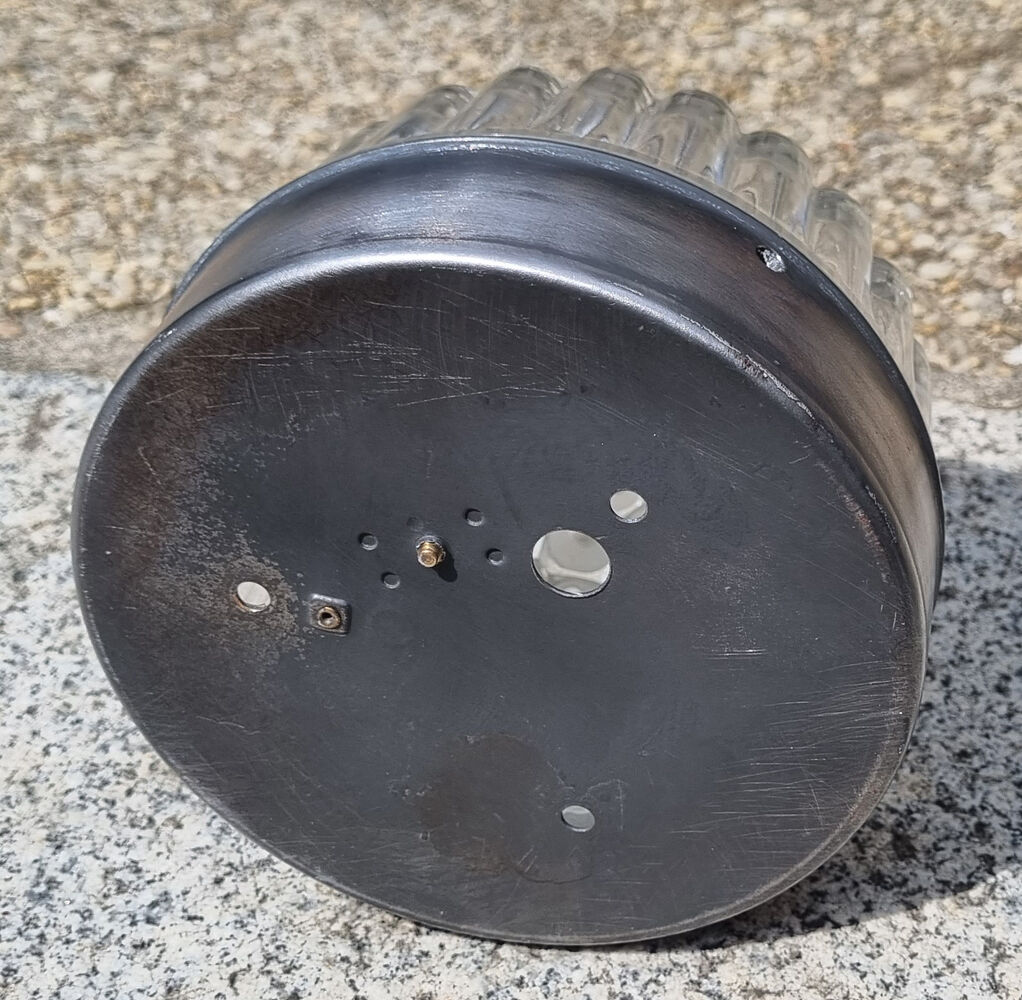 Pair of aluminum and glass wall lights, vintage 50s