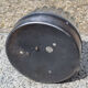Pair of aluminum and glass wall lights, vintage 50s