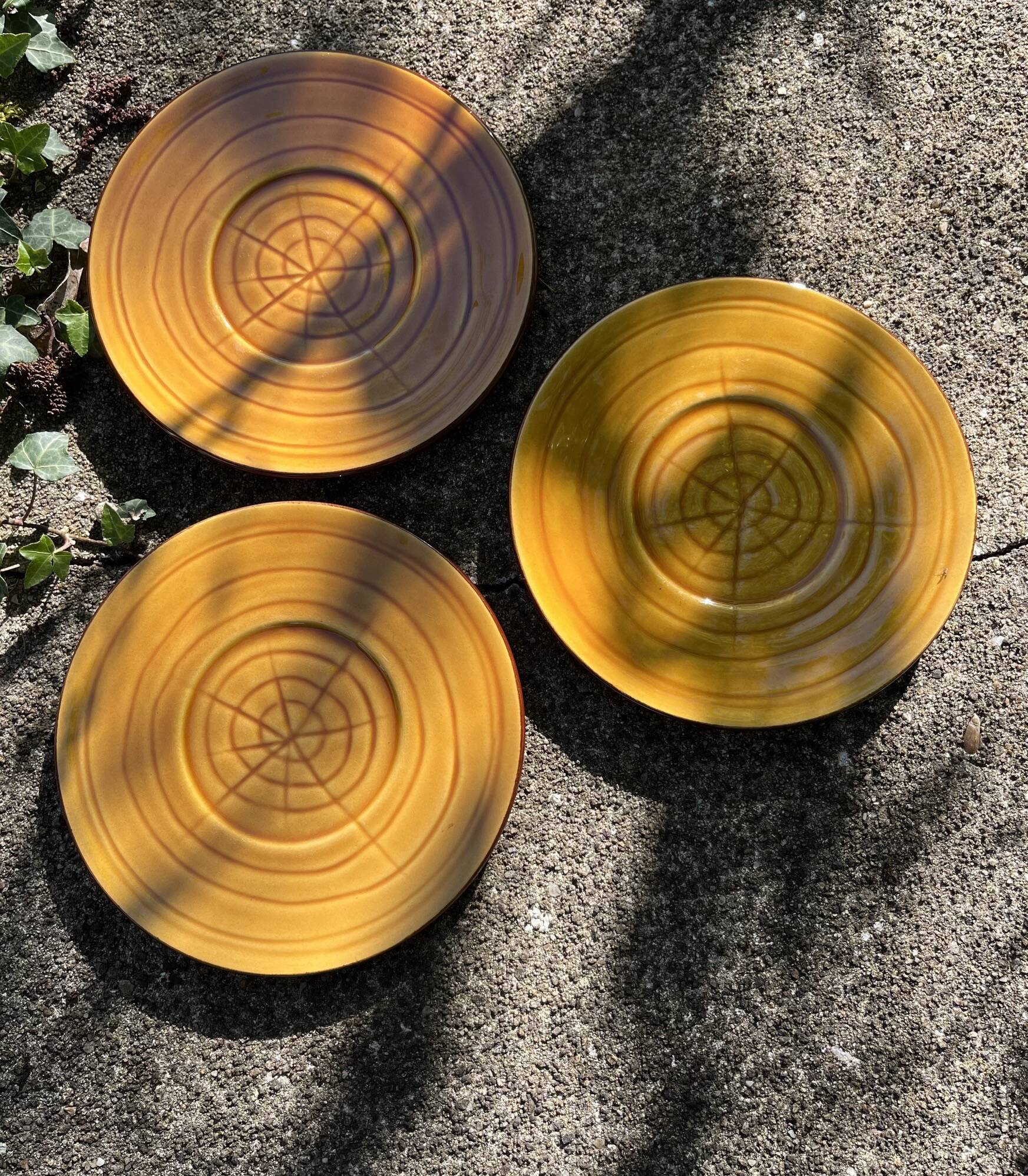 3 small plates 18 cm Ferlay Vallauris