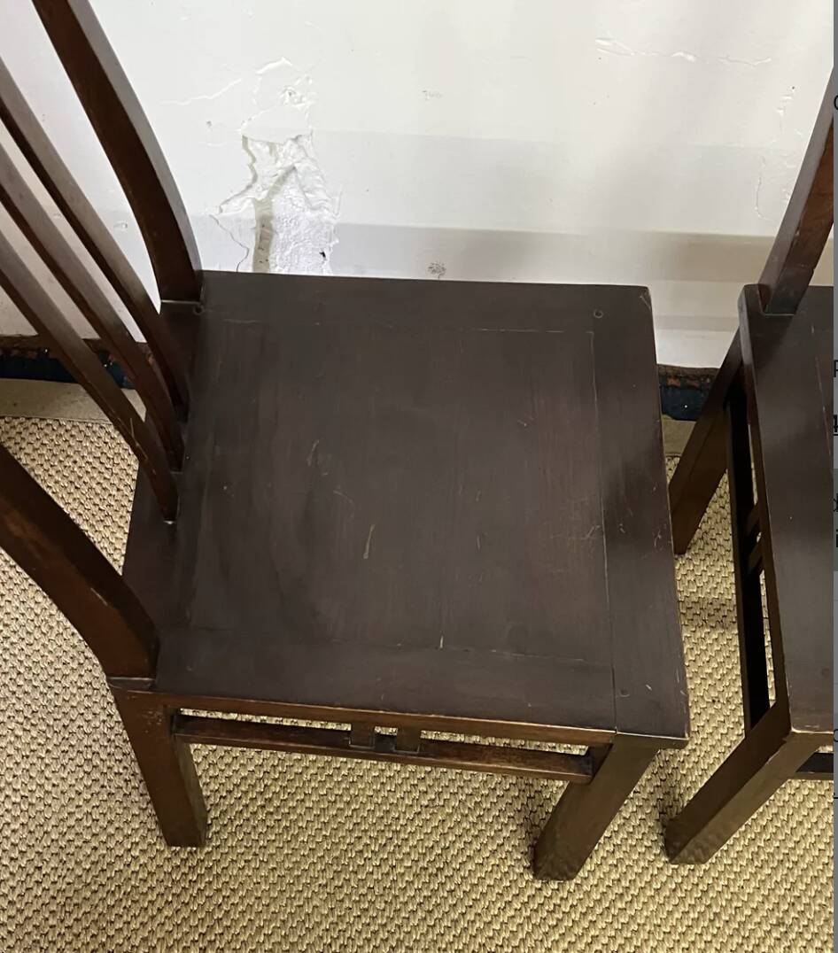 Set of 6 Mahogany wooden chairs