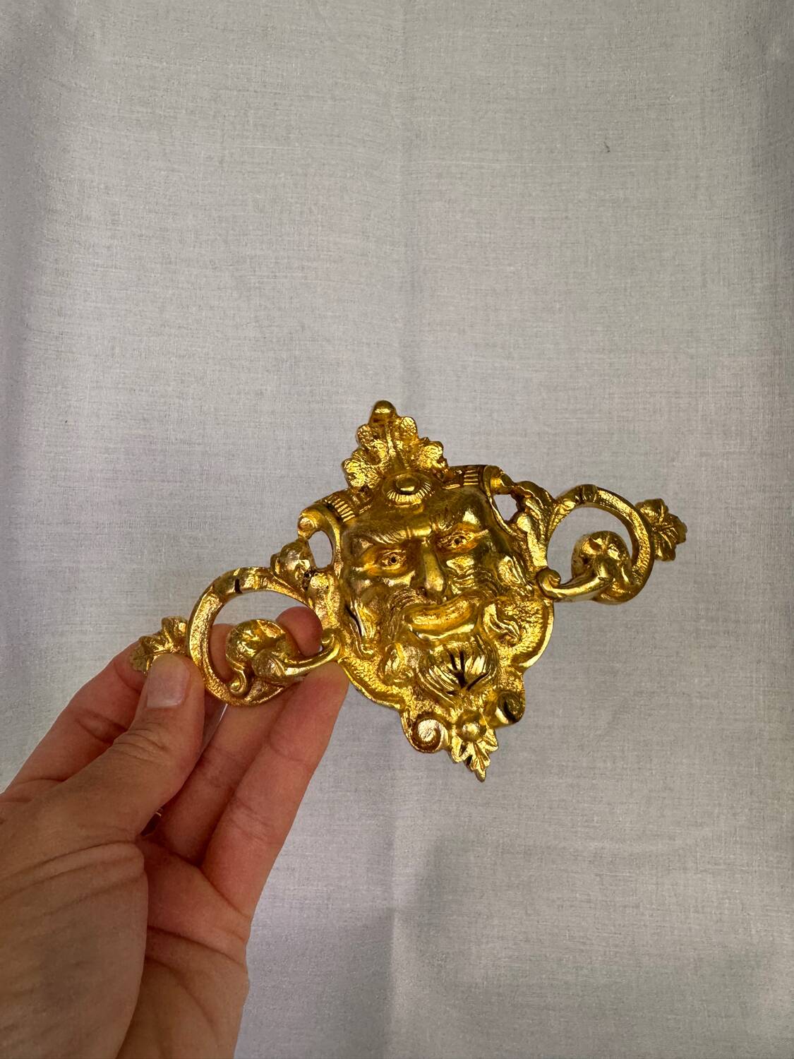 Ensemble de 3 éléments décoratifs en bronze/laiton.