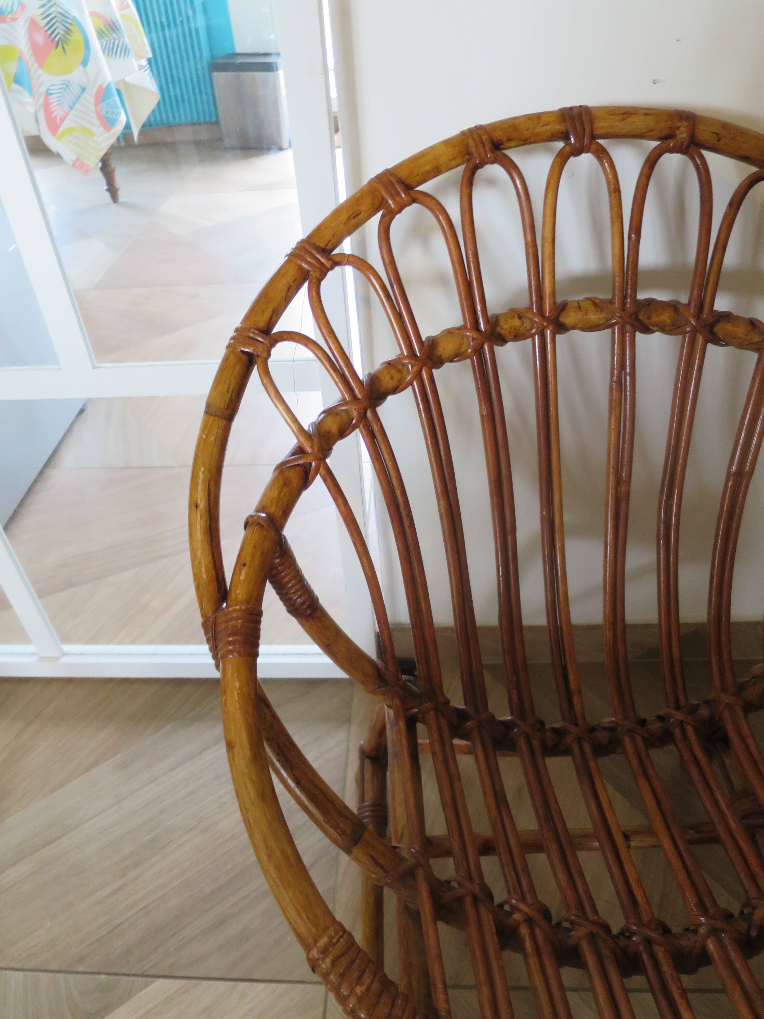 Rattan armchairs for children, 1980s