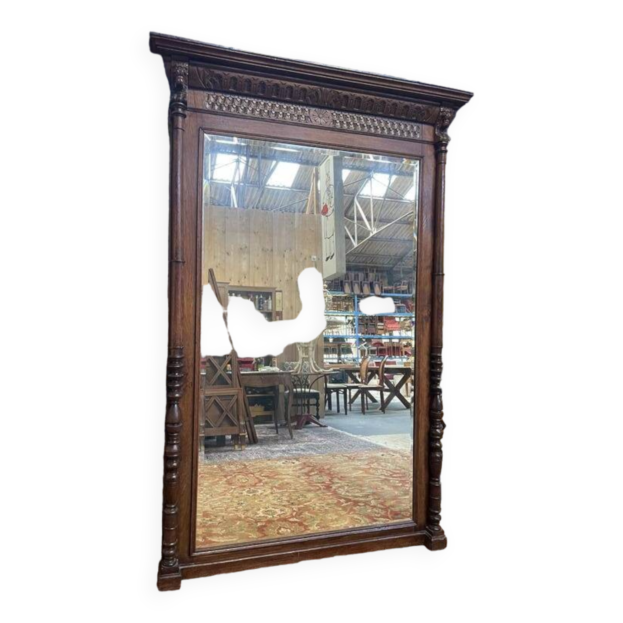 Renaissance style mirror - Haute époque in oak