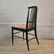 The Modernity, set of six chairs, model Charlotte, black lacquered wood.