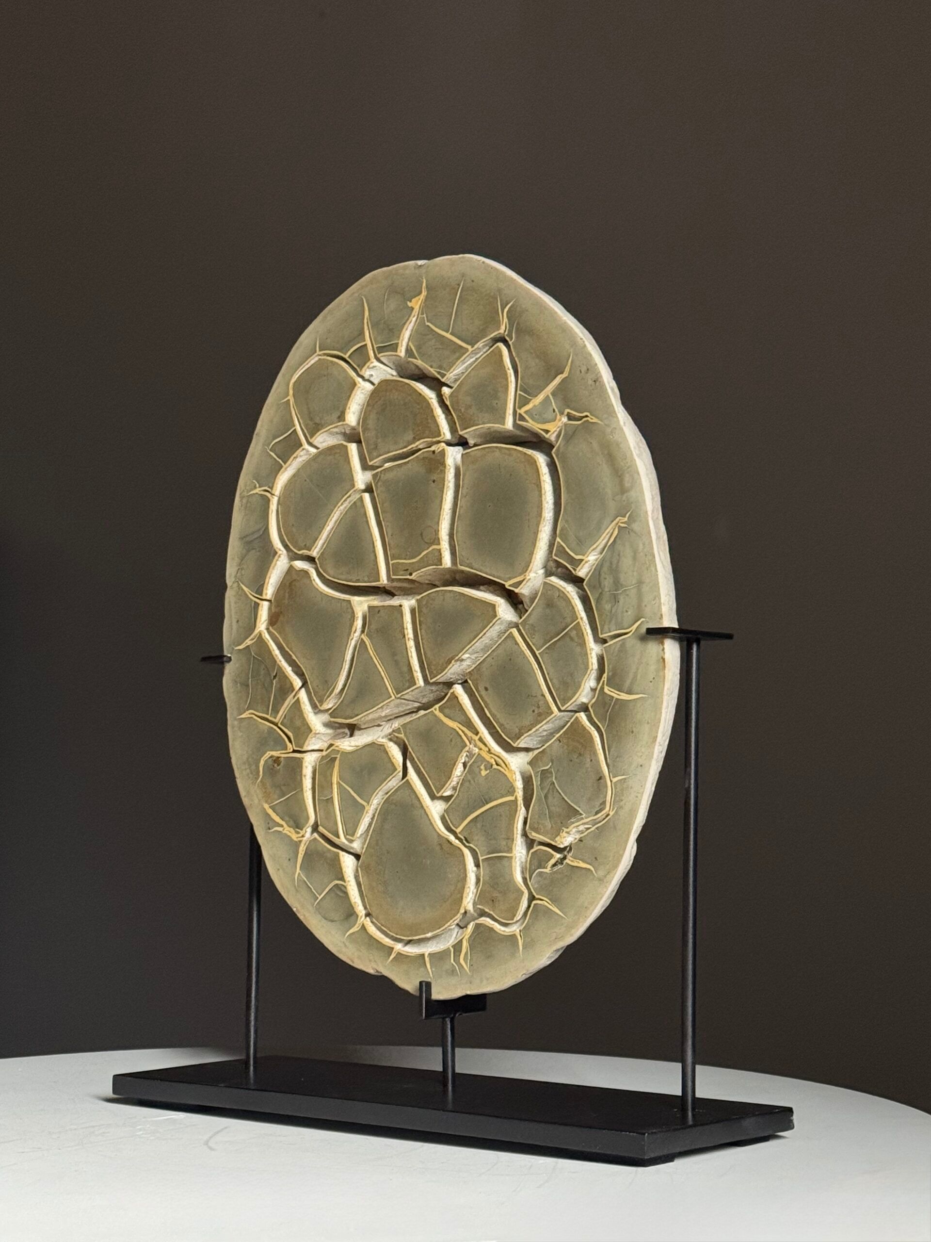 Septarian nodule on stand