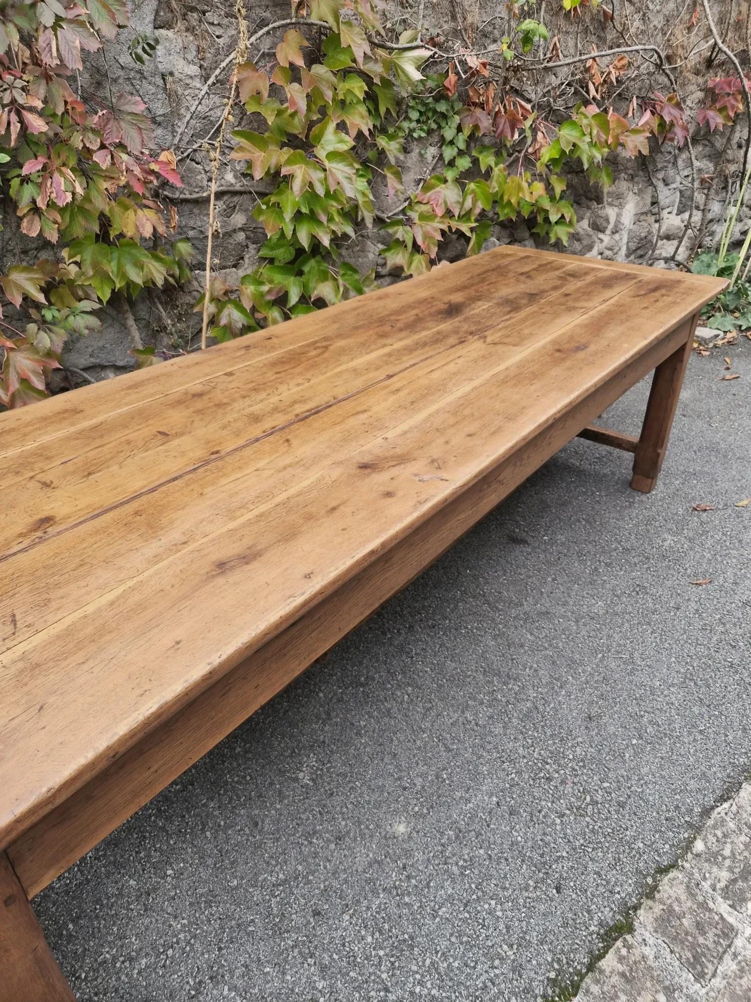 Old farmhouse table in oak, 18th century – Auvergne, France