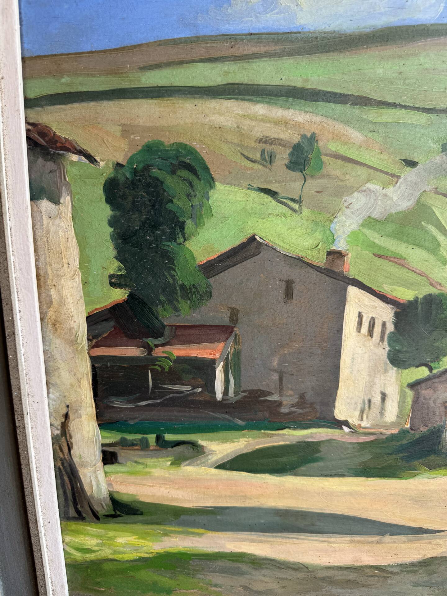Old table landscape signed Franc Bal (1876-1960)