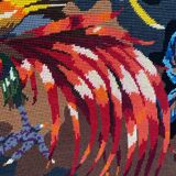 Framed vintage rooster canvas tapestry