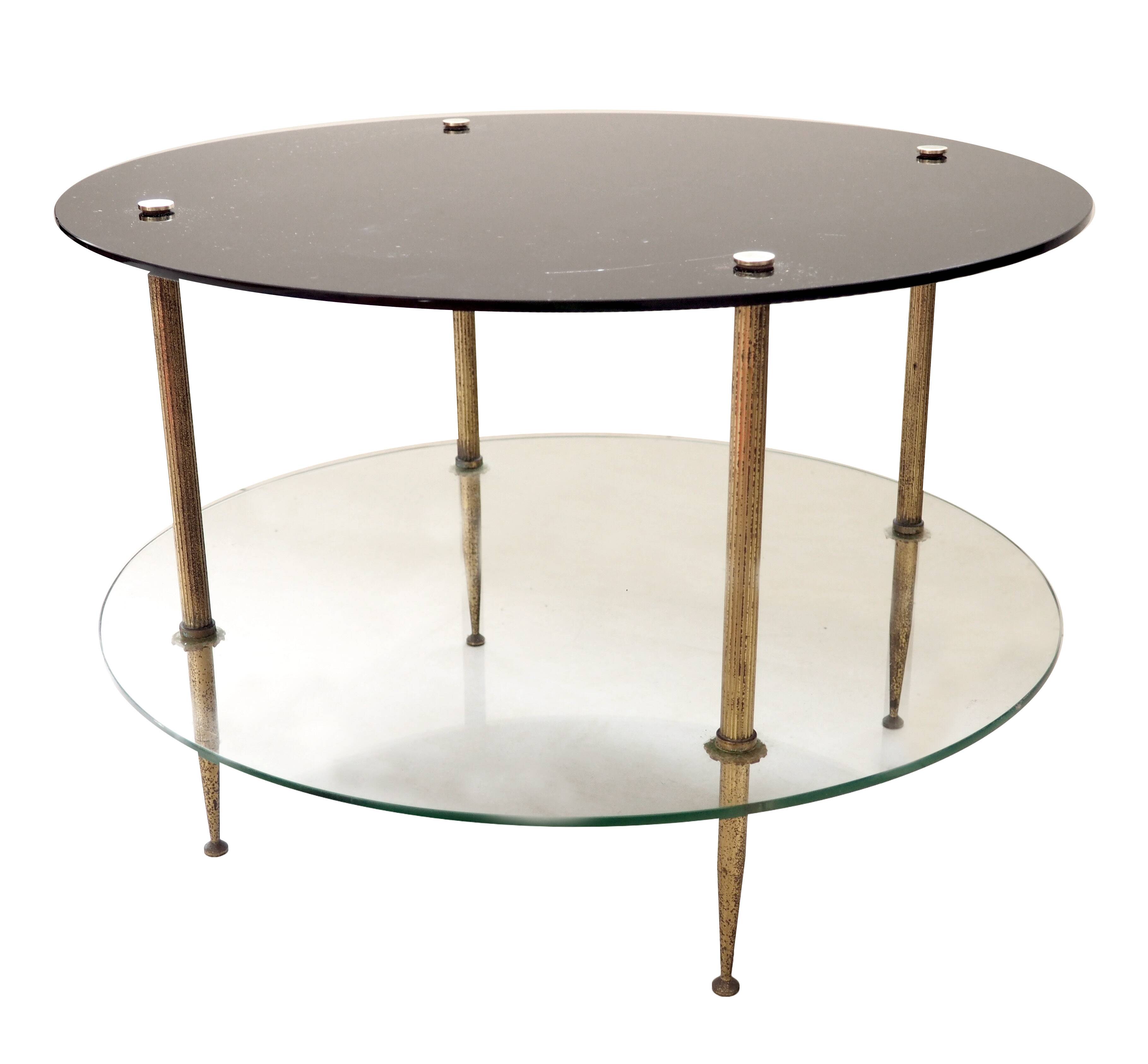Double glass top coffee table