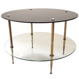 Table basse double plateau verre
