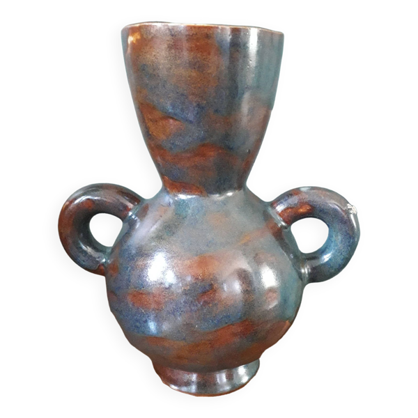 Vase vintage très original en forme d'amphore