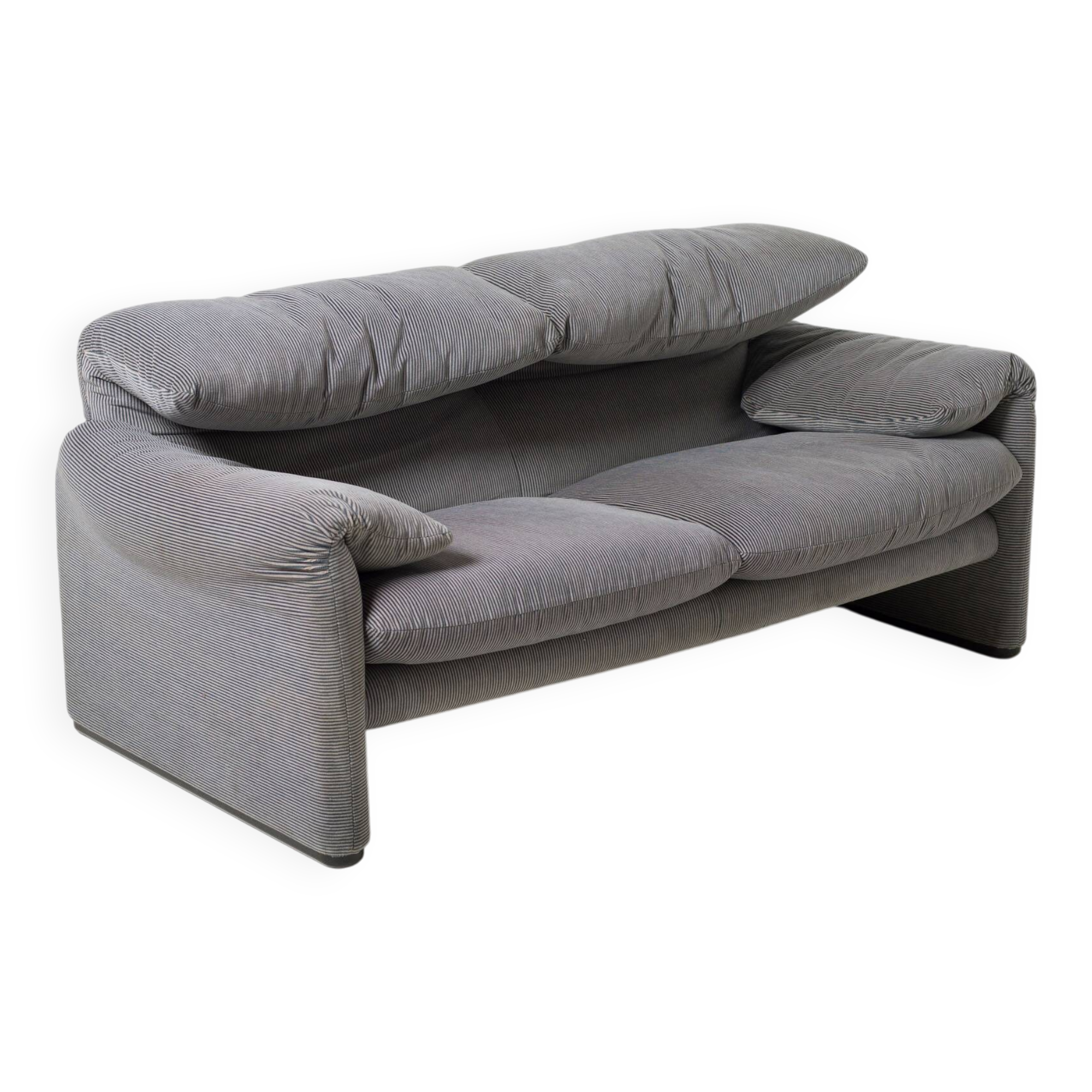 Vico Magistretti Maralunga 2 places / loveseat pour Cassina, Italie, années 1980, g