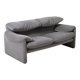 Vico Magistretti Maralunga 2-seater / loveseat for Cassina, Italy, 1980s, g
