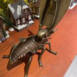 Vintage brass fly ashtray