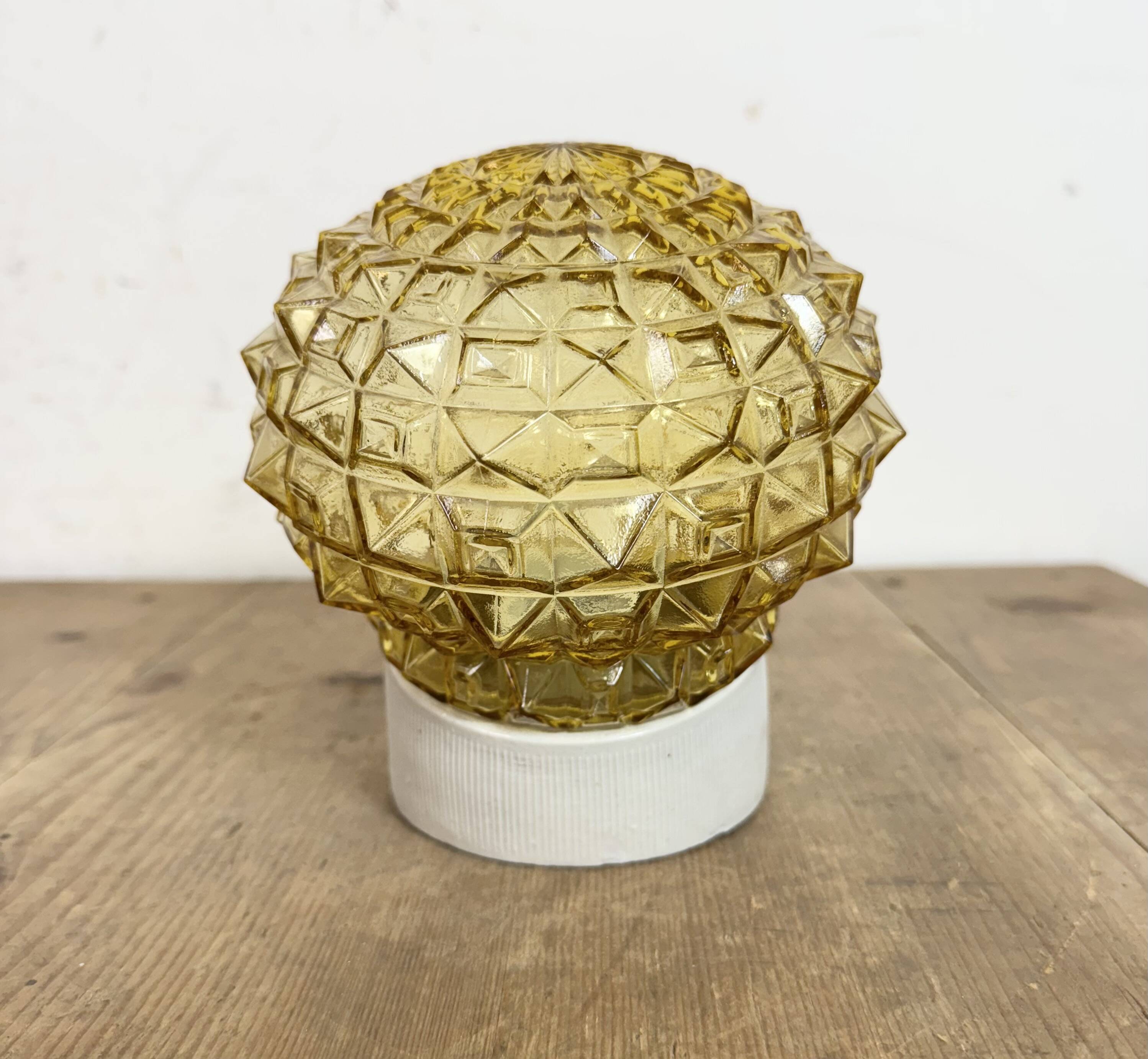 Vintage White Porcelain Wall Light, 1970s