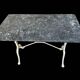 Parisian bistro table in cast iron and gray marble 1900