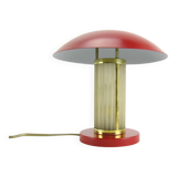 Art deco mushroom lamp made of glass, restored
